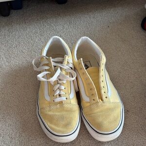 Vans Yellow Canvas Sneakers with White Accents